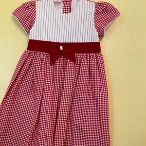 Red and white checkered dress size 4